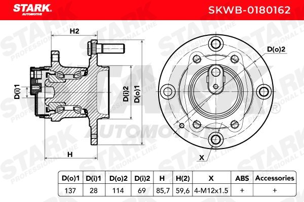 SKWB0180162 Wheel hub bearing kit STARK SKWB-0180162 review and test