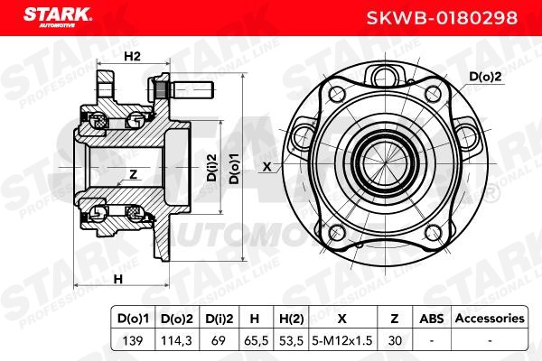 SKWB0180298 Wheel hub bearing kit STARK SKWB-0180298 review and test