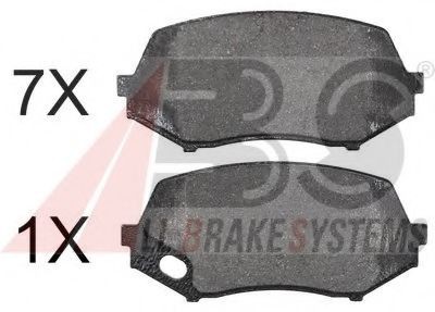 A.B.S. SMARTKIT Height 1: 56,6mm, Width 1: 123,1mm, Thickness 1: 17,3mm Brake pads 37771 OE buy