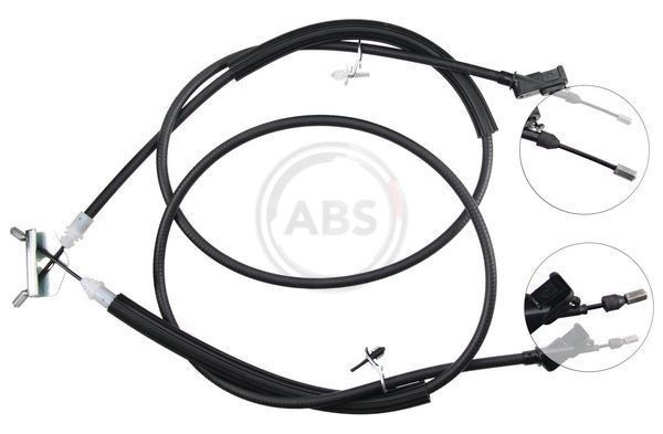 A.B.S. 1450, 1500mm, Drum Brake, for left-hand/right-hand drive vehicles Cable, parking brake K10032 buy