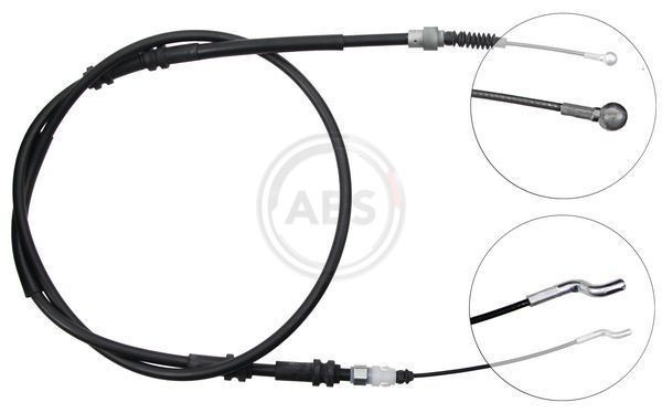 Hand brake cable A.B.S. 2015mm, Disc Brake, for left-hand/right-hand drive vehicles - K13826