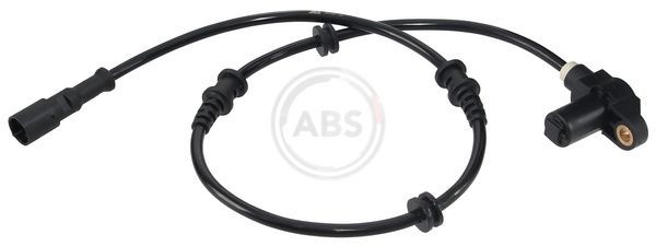 A.B.S. 30387 ABS sensor Passive sensor, 673mm, 790mm, 28mm, black