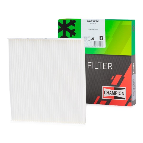 CHAMPION Pollen Filter, Particulate Filter, 200 mm x 220 mm x 20 mm Width: 220mm, Height: 20mm, Length: 200mm Cabin filter CCF0052 buy