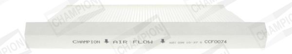 CCF0074 CHAMPION Partikelfilter, Pollenfilter Breite: 213mm, Höhe: 20mm, Länge: 343mm Innenraumfilter CCF0074 günstig kaufen