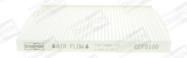 CHAMPION CCF0100 Fiat Panda 169 2017 Filtro abitacolo Filtro antipolline, Filtro particellare