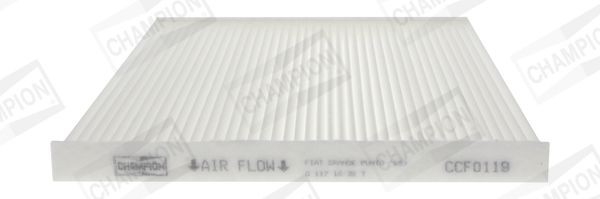 CHAMPION CCF0119 Cabin air filter FIAT Doblo II Box Body / Estate (263) 1.4 Natural Power 120 hp Petrol/Compressed Natural Gas (CNG) 2016 price