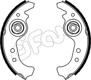 CIFAM Brake shoes rear and front Uno 146 new 153-063