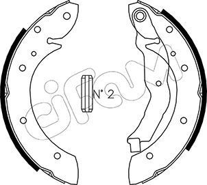 Original CIFAM Drum brake shoe support pads 153-351 for RENAULT 18