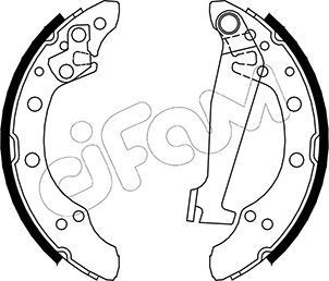 S1098 CIFAM 153-468 Brake Shoe Set 007440071A