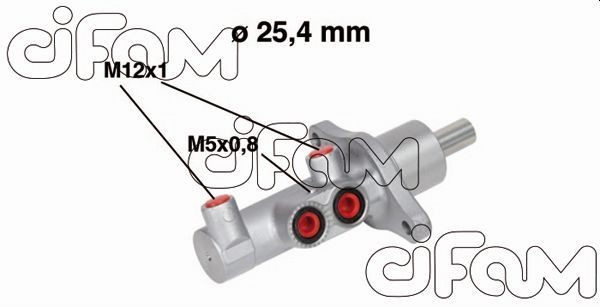 202-543 CIFAM Brake master cylinder MAZDA D1: 25,40 mm, Aluminium