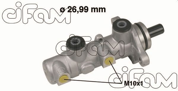 Brake master cylinder CIFAM D1: 26,99 mm, Aluminium - 202-588