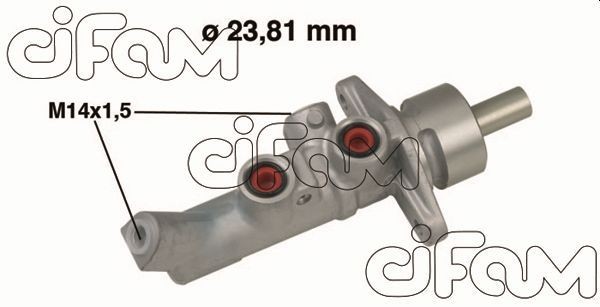Master cylinder CIFAM D1: 23,81 mm, Aluminium - 202-648