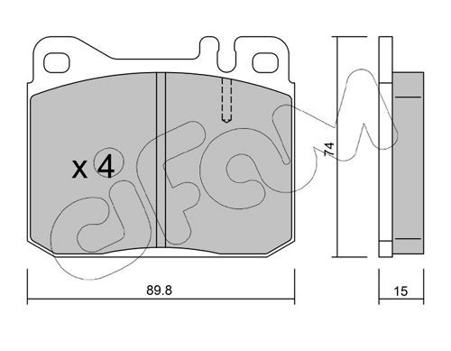 CIFAM 822-011-0 Brake pad set prepared for wear indicator