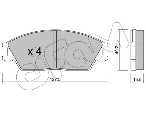 CIFAM 822-081-0 Brake pad set excl. wear warning contact, not prepared for wear indicator