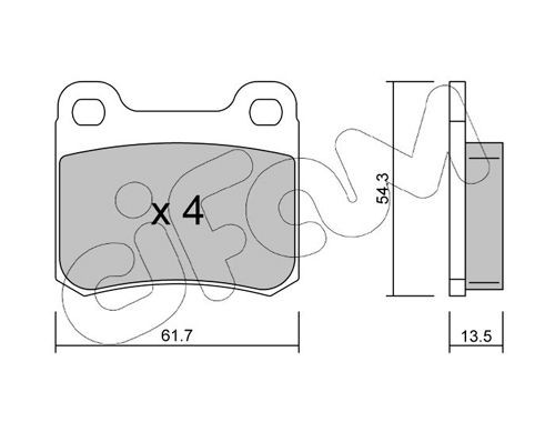 CIFAM 822-092-0 Brake pad set excl. wear warning contact, not prepared for wear indicator