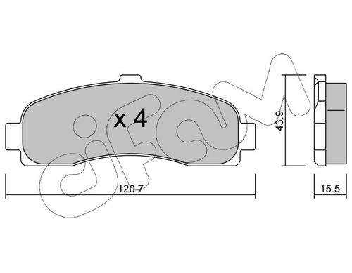 CIFAM 822-145-0 Brake pad set excl. wear warning contact, not prepared for wear indicator