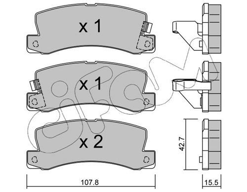 Lexus CT Set of brake pads 7810840 CIFAM 822-161-0 online buy