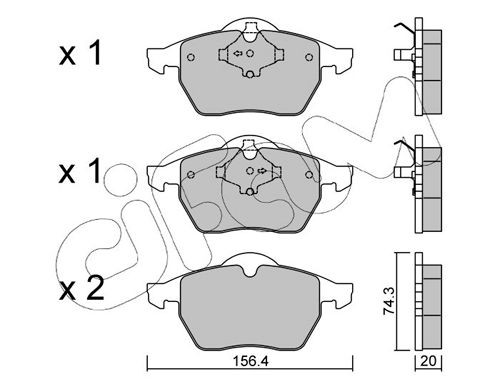 CIFAM 822-181-1 Brake pad set excl. wear warning contact, not prepared for wear indicator