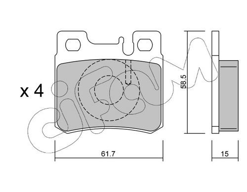 CIFAM 822-203-0 Brake pad set prepared for wear indicator