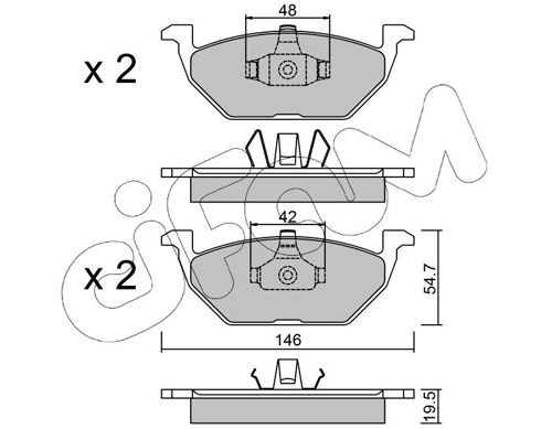 CIFAM 822-211-1 Brake pad set excl. wear warning contact, not prepared for wear indicator