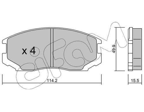 21650 CIFAM excl. wear warning contact, not prepared for wear indicator Thickness 1: 15,5mm Brake pads 822-221-0 buy