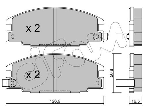 21467 CIFAM with acoustic wear warning Thickness 1: 16,5mm Brake pads 822-244-0 buy