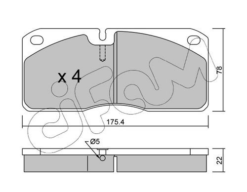 CIFAM 822-269-0 Brake pad set prepared for wear indicator