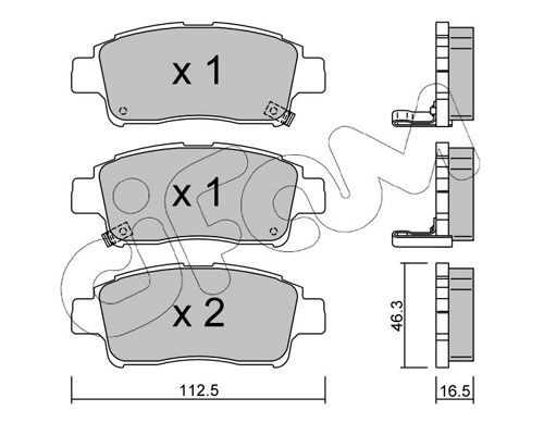 23348 CIFAM with acoustic wear warning Thickness 1: 16,5mm Brake pads 822-292-0 buy