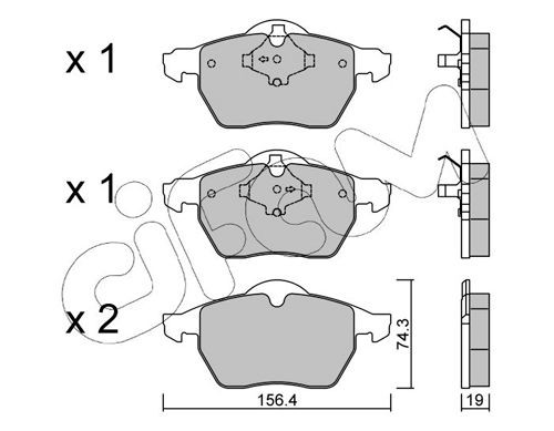 CIFAM 822-314-1 Brake pad set excl. wear warning contact, not prepared for wear indicator