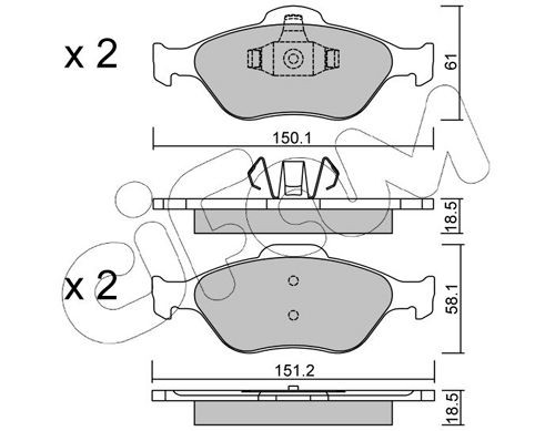 CIFAM Brake pads rear and front FORD Fiesta Mk5 Saloon (JAS, JBS) new 822-316-0