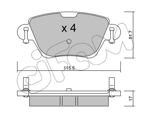 CIFAM 822-319-0 Brake pad set excl. wear warning contact, not prepared for wear indicator