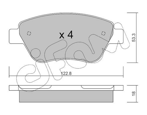 CIFAM 822-321-1 Brake pad set excl. wear warning contact, not prepared for wear indicator