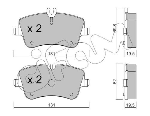 CIFAM 822-342-0 Brake pad set prepared for wear indicator