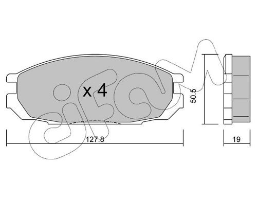 CIFAM 822-409-0 Brake pad set excl. wear warning contact, not prepared for wear indicator