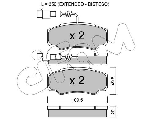 822-532-1 CIFAM Bremsbeläge für MITSUBISHI online bestellen