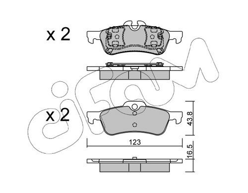 CIFAM 822-556-0 Brake pad set prepared for wear indicator