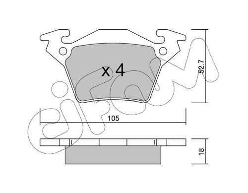 CIFAM 822-574-0 Brake pad set prepared for wear indicator