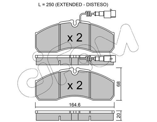 CIFAM 822-578-7 Brake pad set incl. wear warning contact
