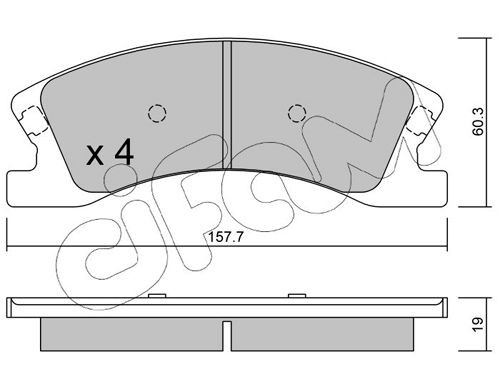 CIFAM 822-626-0 Brake pad set prepared for wear indicator
