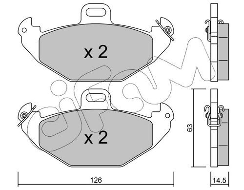 CIFAM 822-634-0 Brake pad set excl. wear warning contact, not prepared for wear indicator