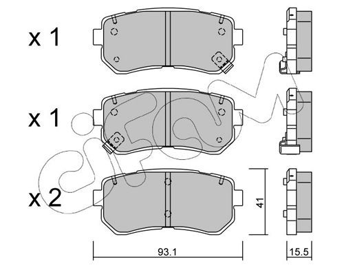 CIFAM 822-725-0 Brake pad set with acoustic wear warning