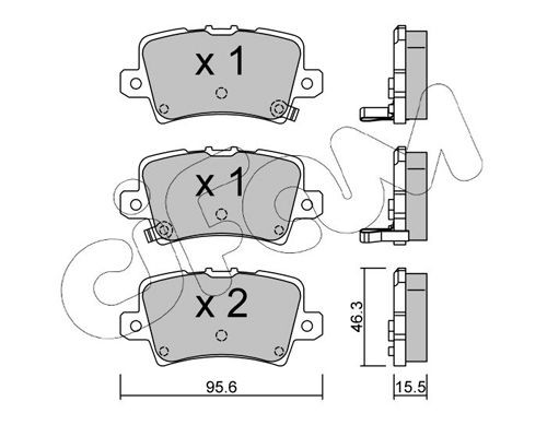 CIFAM 822-729-0 Brake pad set with acoustic wear warning