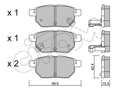CIFAM 822-746-0 Brake pad set with acoustic wear warning