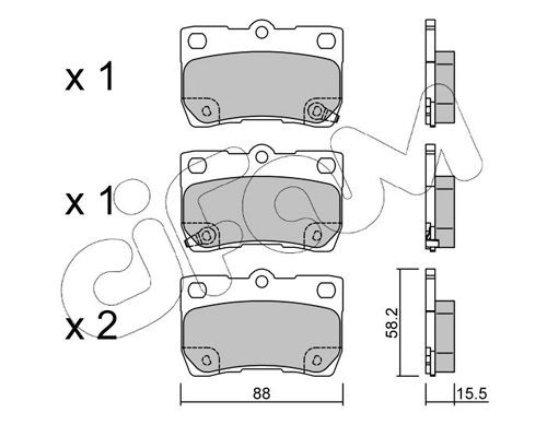 CIFAM 822-761-0 Brake pad set with acoustic wear warning