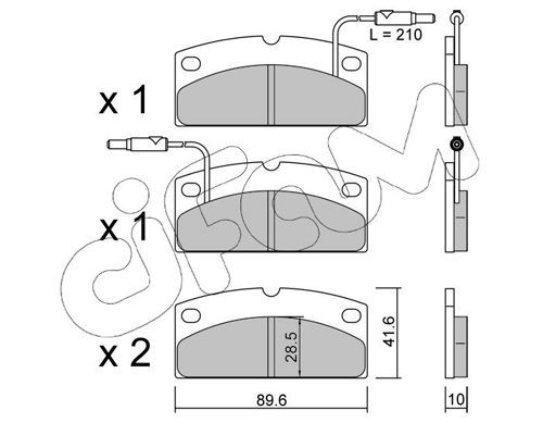 CIFAM 822-767-1 Brake pad set incl. wear warning contact