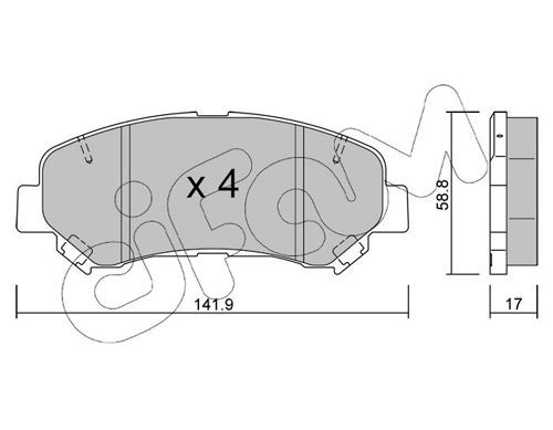 CIFAM 822-792-0 Brake pad set excl. wear warning contact, not prepared for wear indicator