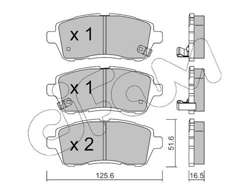CIFAM 822-793-1 Brake pad set with acoustic wear warning