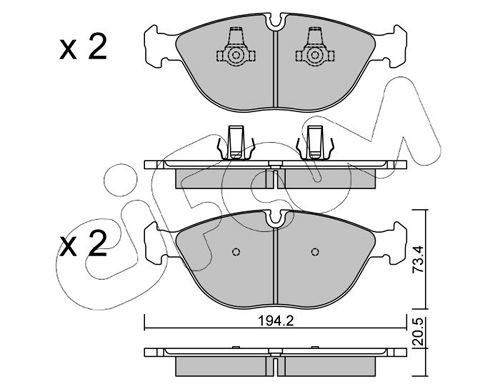 CIFAM 822-828-0 Brake pad set prepared for wear indicator