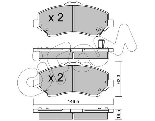 CIFAM 822-862-1 Brake pad set with acoustic wear warning