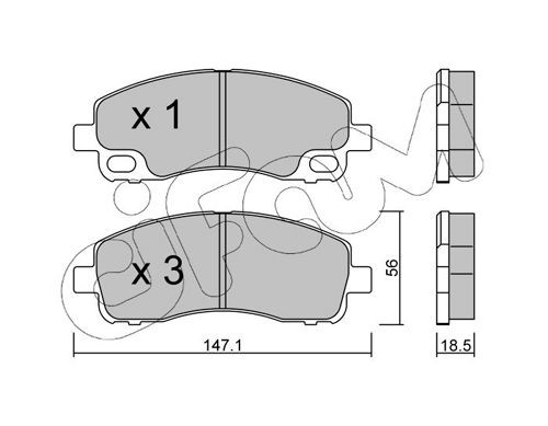 29238 CIFAM excl. wear warning contact Thickness 1: 18,5mm Brake pads 822-911-0 buy